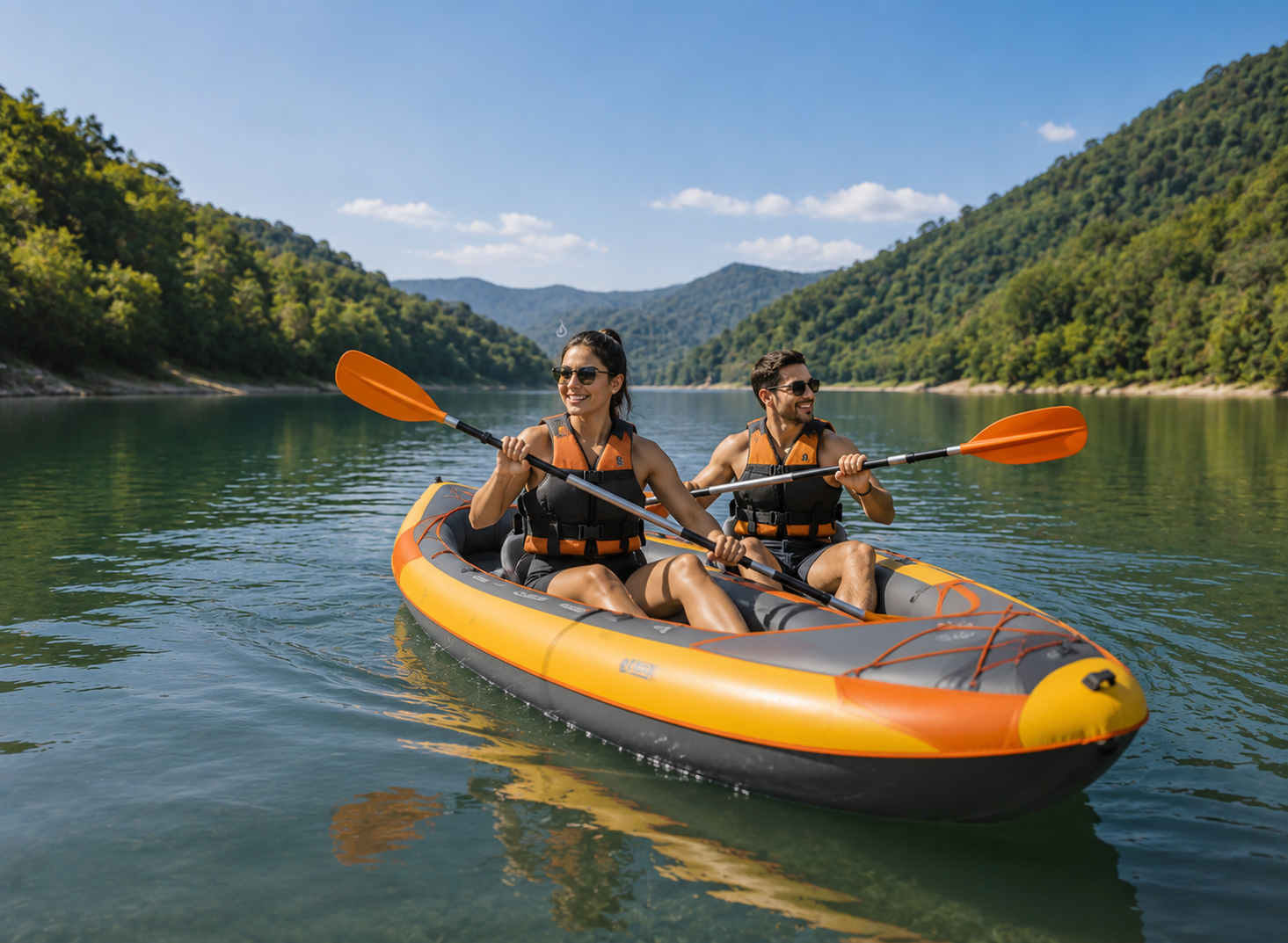 KAYAK INSUFLÁVEL PREMIUM 2 LUGARES PARA AVENTURAS EM ÁGUA