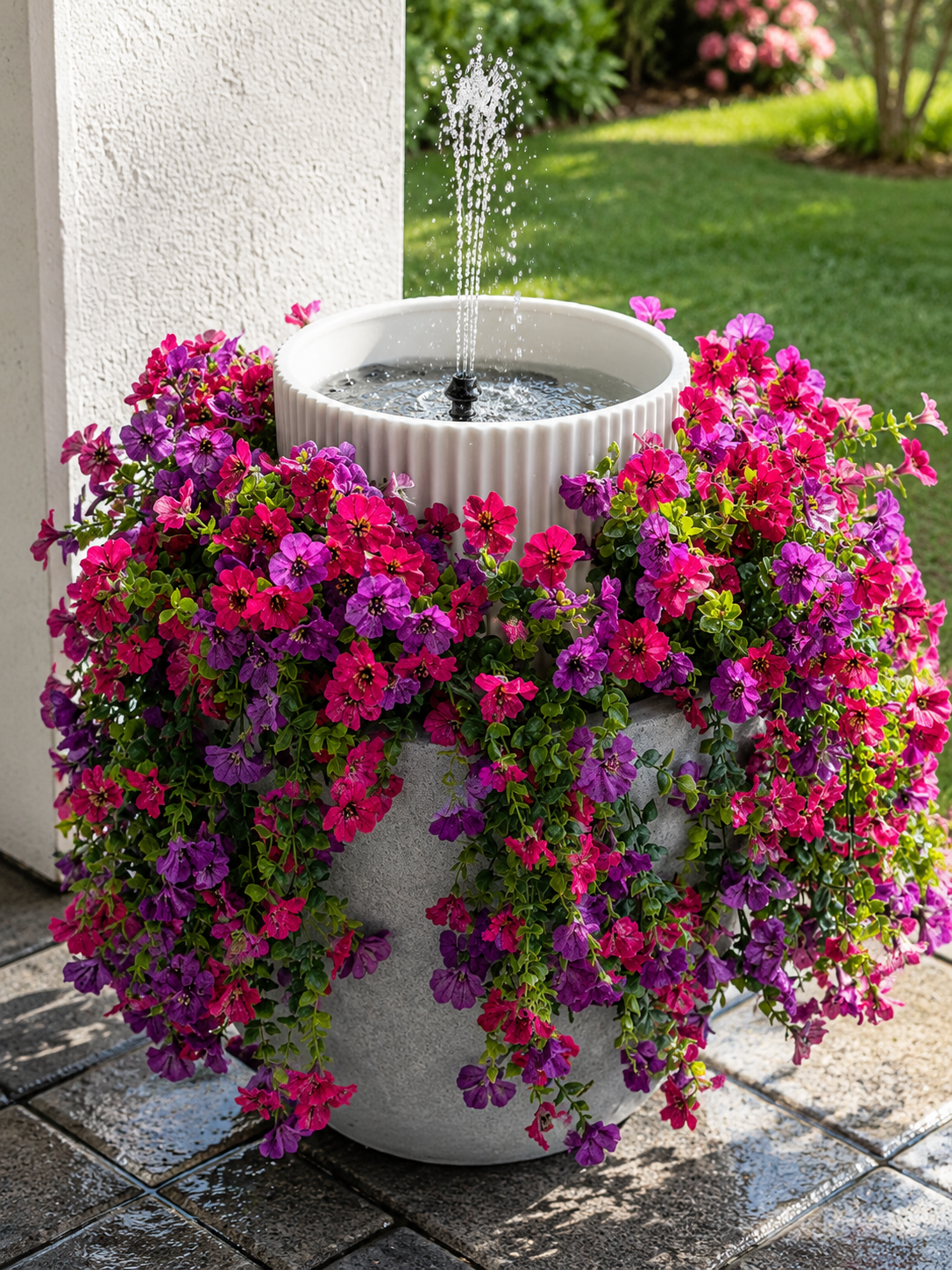 FONTE DE ÁGUA DECORATIVA PARA JARDIM E TERRAÇO